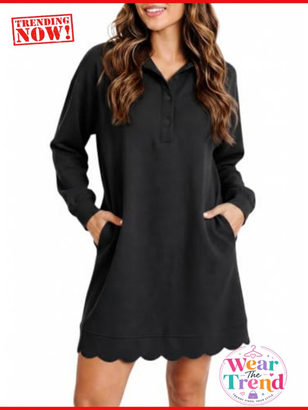 Fisoew Womens T Shirt Mini Dress Casual Long Sleeve V Neck Athletic Dress